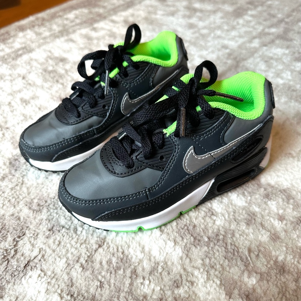 Nike Airmax 11C Boys  Black and Neon Green Sneakers
